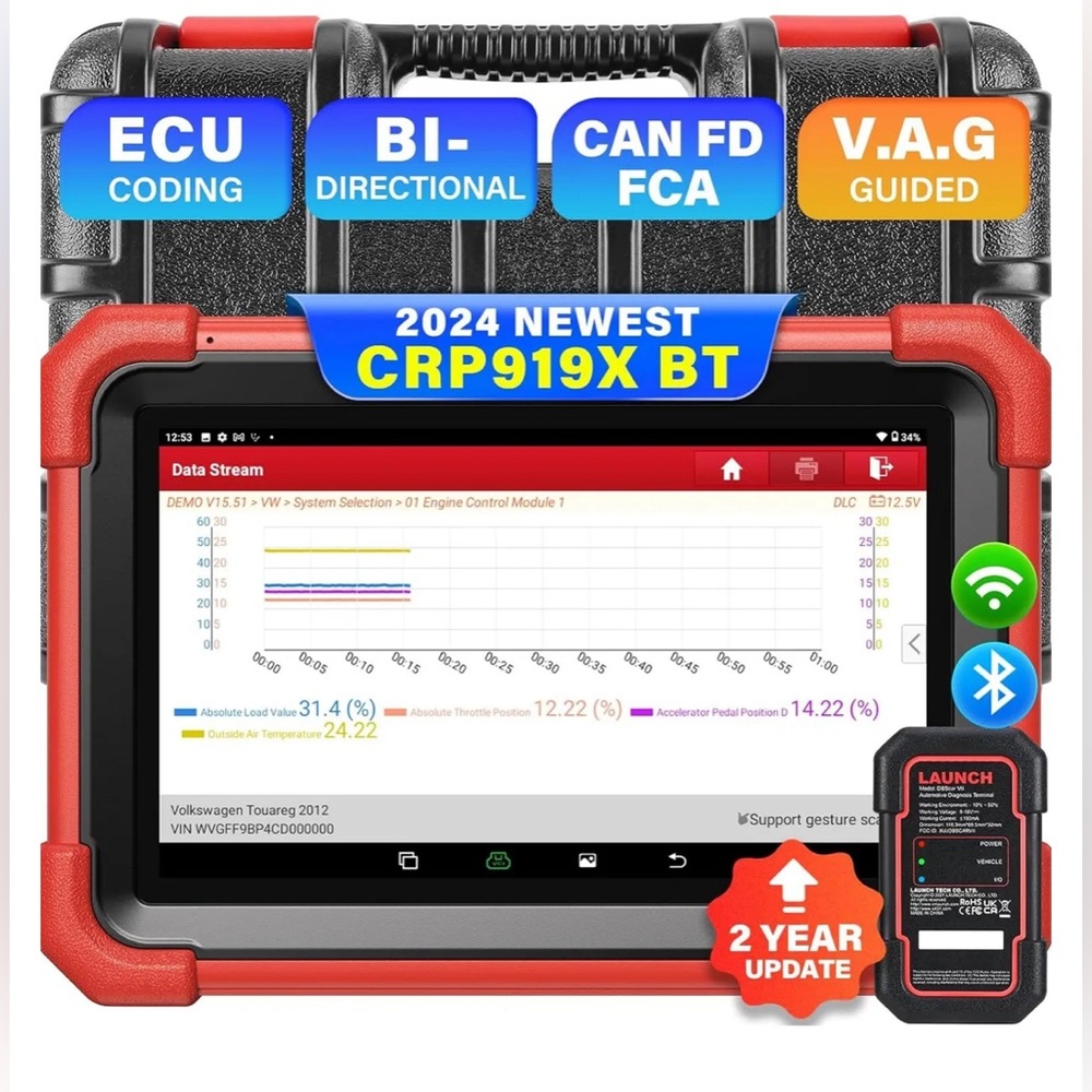 LAUNCH X431 CRP919X BT PRO Bidirectional Car Diagnostic Scanner Key Coding